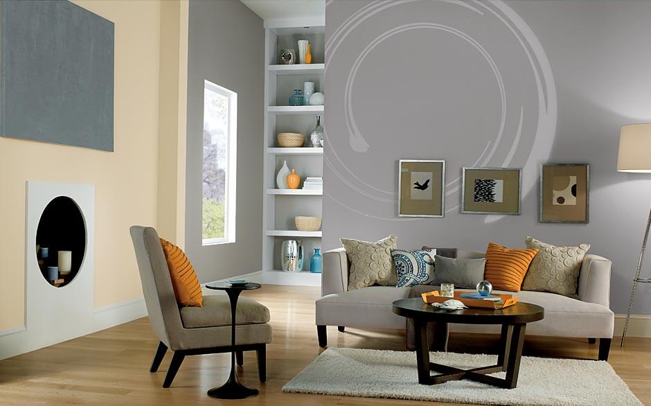 luxury living room painting